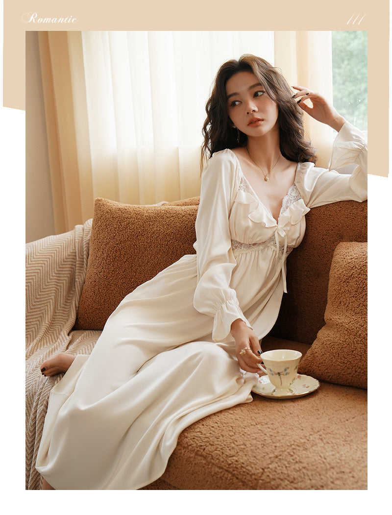 French silk court style nightgown