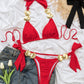 Metal shells sexy bikini
