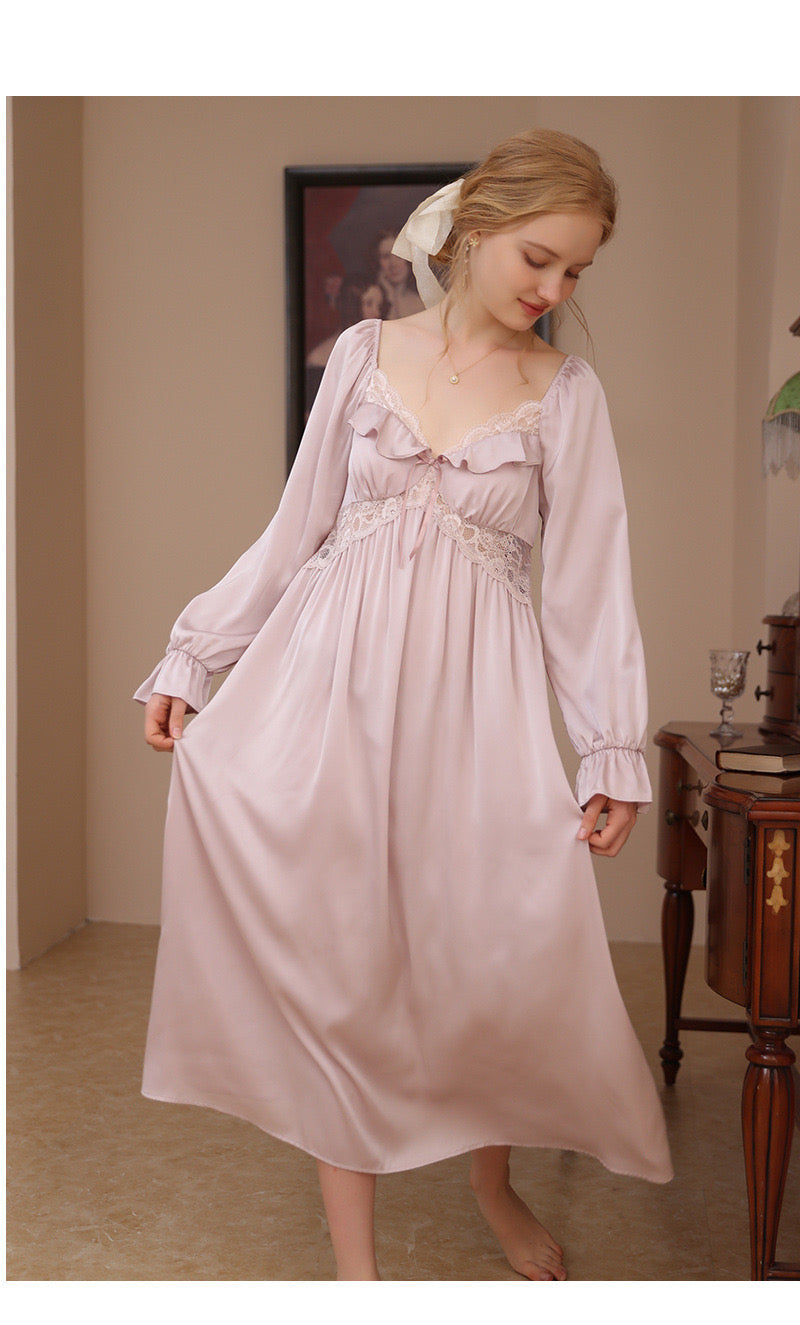 French silk court style nightgown