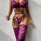 Leopard print sexy lingerie set