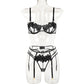Sheer embroidery sexy lingerie